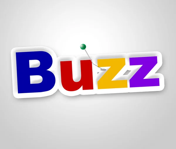 Buzz Sign показывает связи с общественностью и внимание — стоковое фото