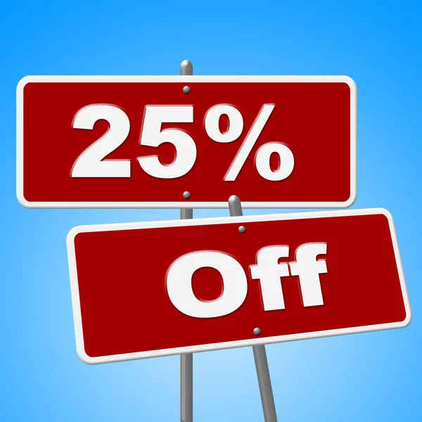 Sign Sale Represents Twenty Five And Retail — Stock Photo, Image