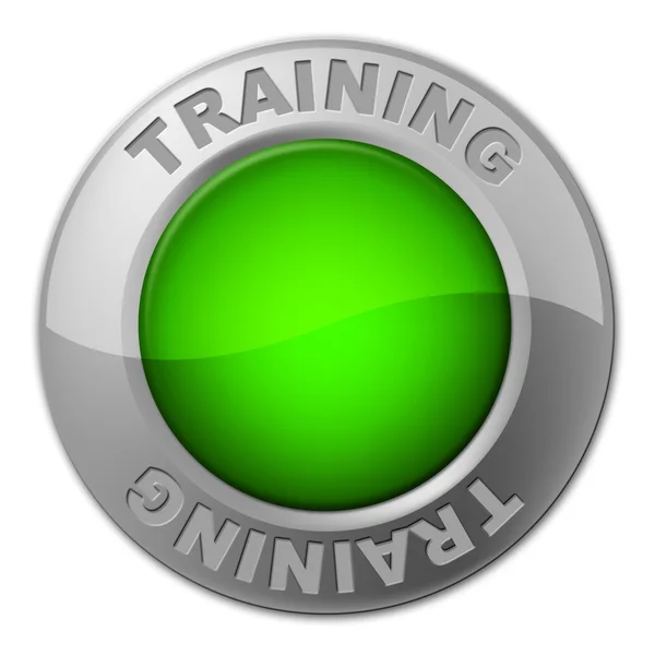 Training Button Indicates Tutoring Education And Learn — Stock Photo, Image