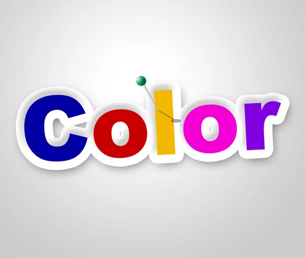 Color Sign Means Multicolored Colorful And Vibrant — Stock Photo, Image