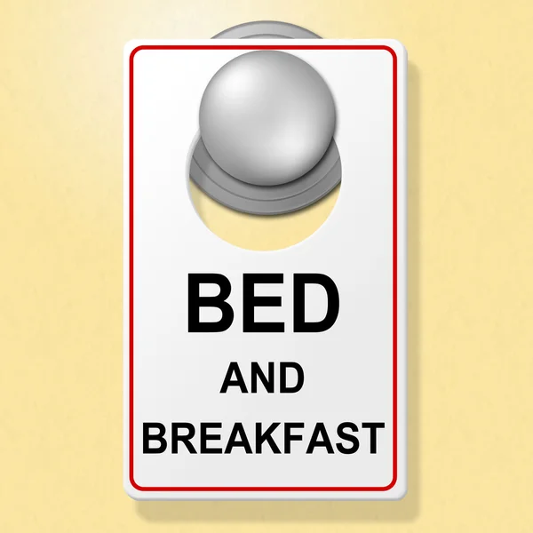 Bed And Breakfast Indicates Place To Stay And Accommodation — Stock Photo, Image