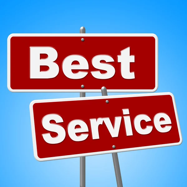 Best Service Signs Means Number One And Advice — Stock Photo, Image