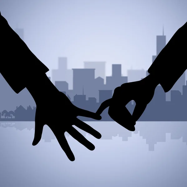 Holding Hands Represents Find Love And Affection — Stock Photo, Image