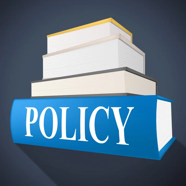 Policy Book significa Regole Condizioni e Textbook — Foto Stock