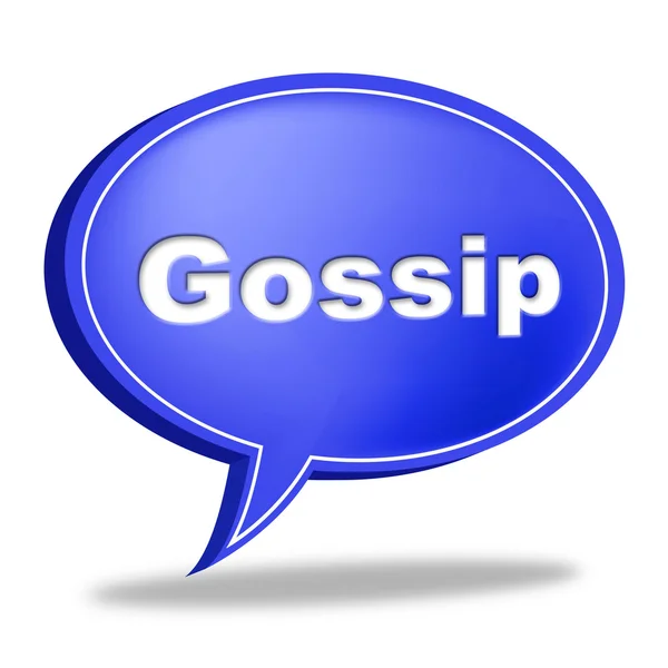 Gossip Speech Bubble représente le salon de discussion et le bavardage — Photo