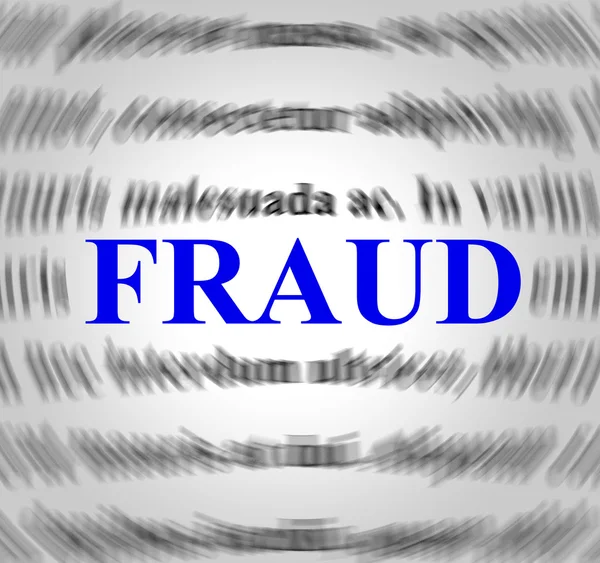 Fraude definitie geeft aan Rip Off en Con — Stockfoto