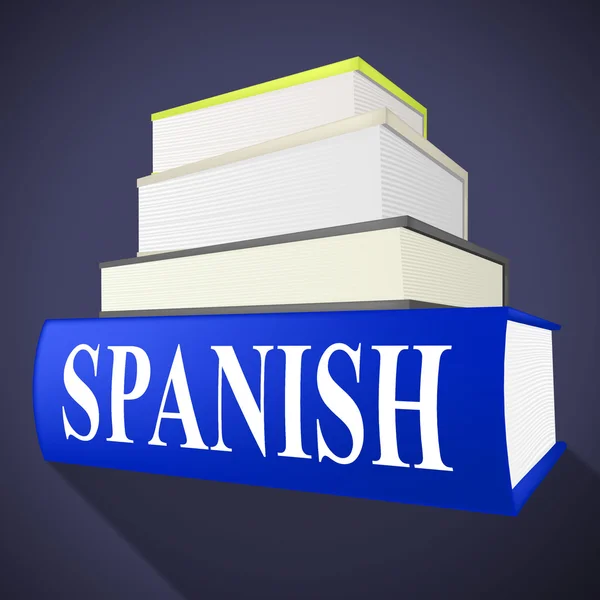 Books Spanish Means Translate To English And Dialect — Stock Photo, Image