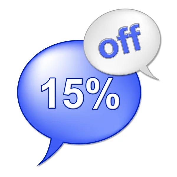 Fifteen Percent Off Represents Clearance Cheap And Reduction — Stock Photo, Image