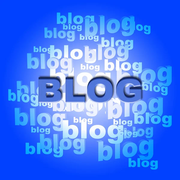 Blogger y Blog palabras significa World Wide Web —  Fotos de Stock