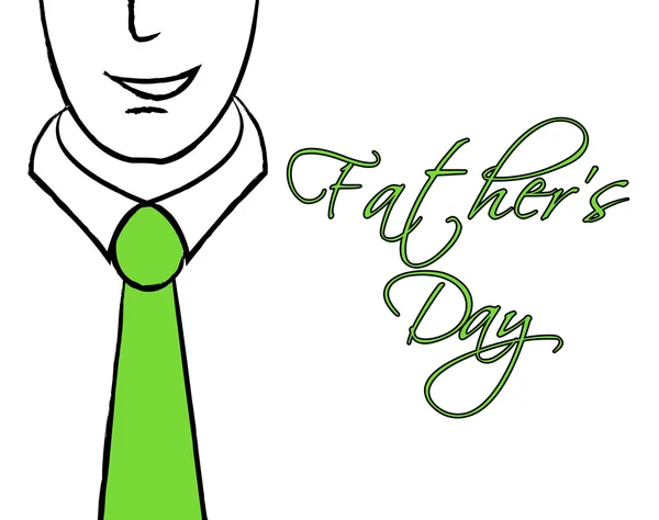 Fathers Day Tie Means Greeting Cheerful And Parenting — Stock Photo, Image