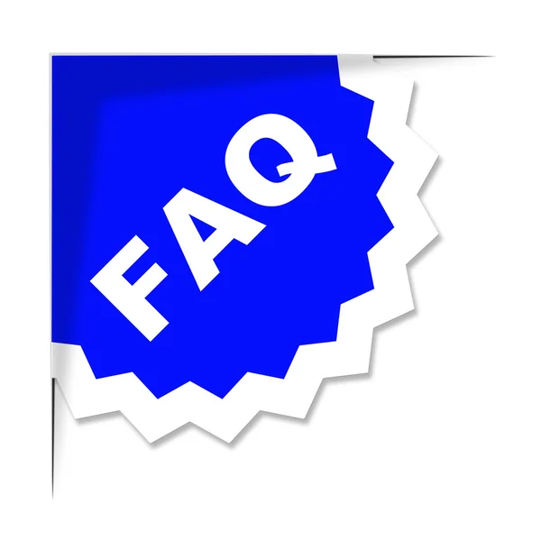 FAQ Label vertegenwoordigt Veelgestelde vragen en advies — Stockfoto