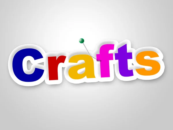 Crafts Sign Represents Design Creative And Artwork — Stock Photo, Image