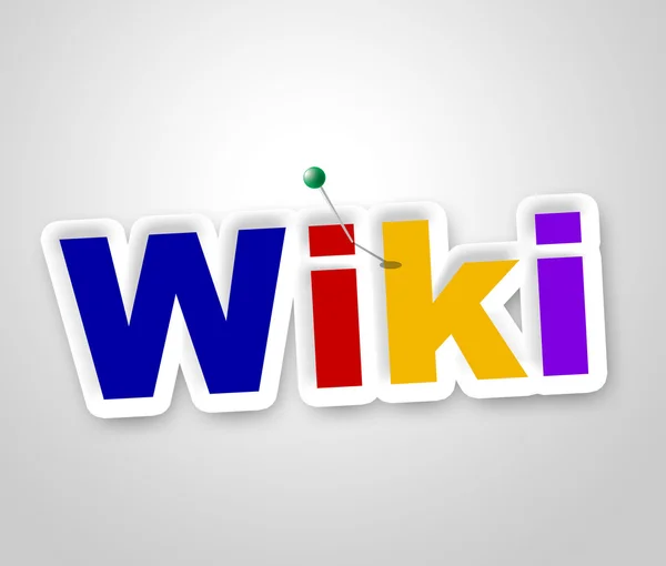 Wiki の記号は World Wide Web やアドバイザーを示しています — ストック写真