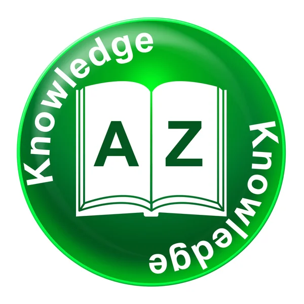 Kunskap Badge visar lära handledning och förståelse — Stockfoto