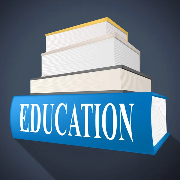 Education Book Represents Non-Fiction School And Educated — Stock Photo, Image