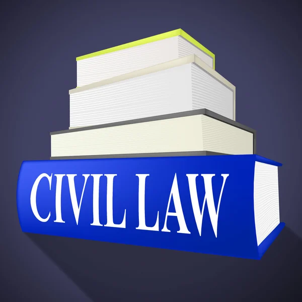 Občanské právo označuje vědět jak a právník — Stock fotografie