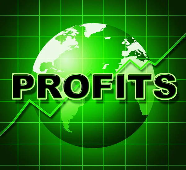 Profits Graph Shows Earn Investment And Diagram — Stock Photo, Image