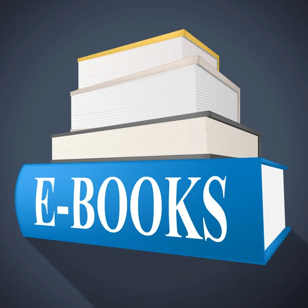 E Books Shows World Wide Web And Fiction — Stock Photo, Image