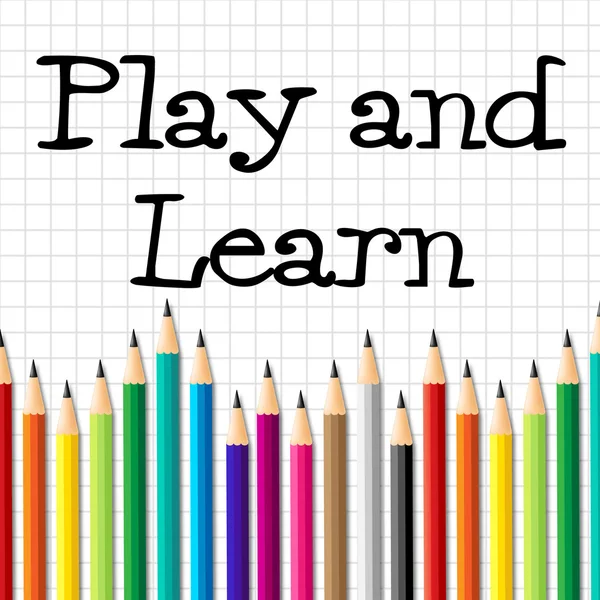 Hrát a učit se ukazuje volného času a doučování — Stock fotografie