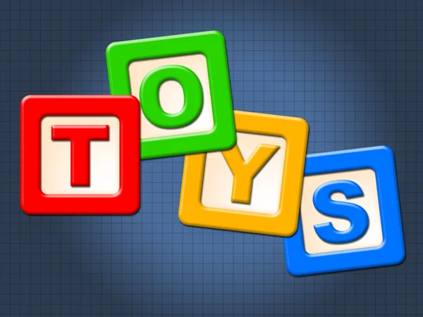 Toys Kids Blocks Means Youths Shopping And Child — Stock Photo, Image