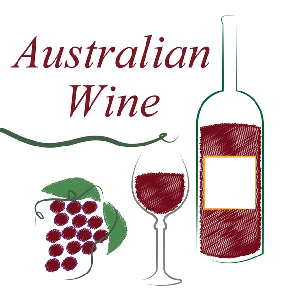Wine Australian Shows Alcoholic Drink And Winetasting — Stock Photo, Image