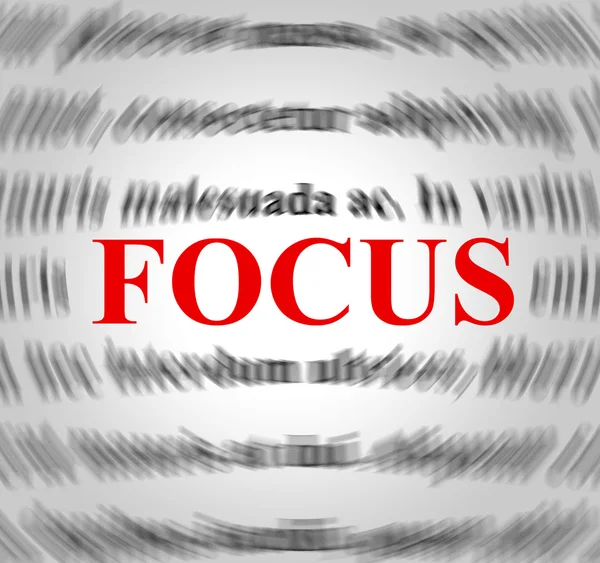 Focus Definition Means Explanation Sense And Concentration — Stock Photo, Image