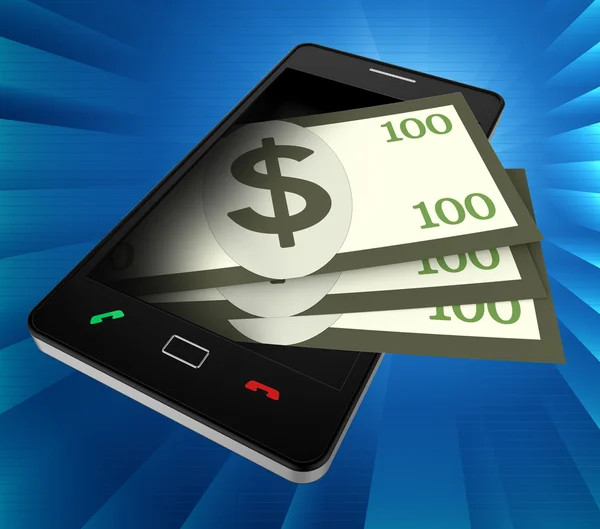 Dollari telefonici Indica World Wide Web e Banking — Foto Stock