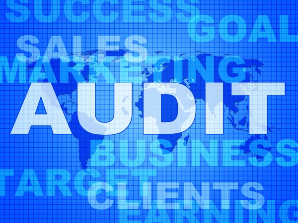 Audit Words Represents Finances Validation And Accounting — Stock Photo, Image