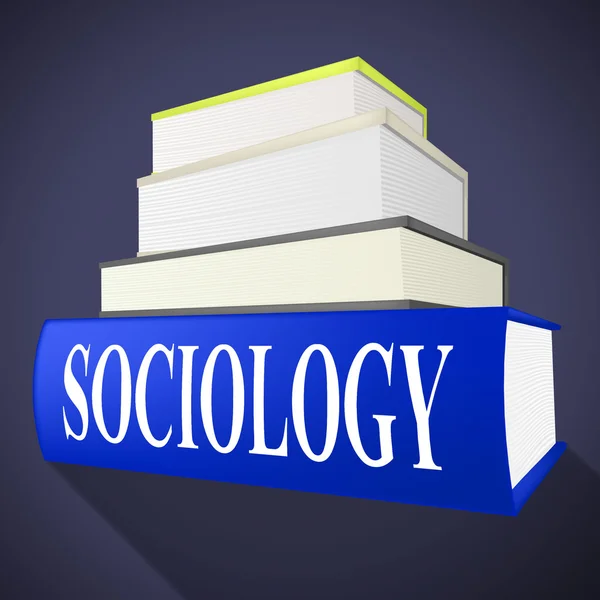 Sosyoloji kitapları kurgusal olmayan bilgi ve yardım gösterir — Stok fotoğraf