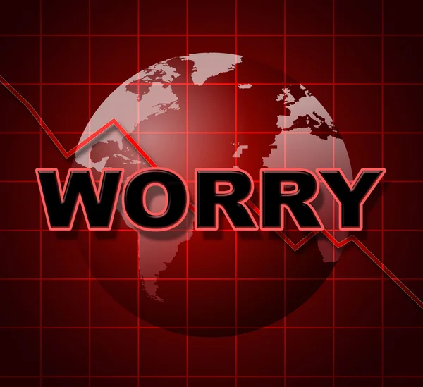 Worry Graph Shows Uneasiness Data And Diagram — Stock Photo, Image