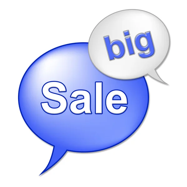 Big Sale Message Indicates Save Promo And Closeout — Stock Photo, Image