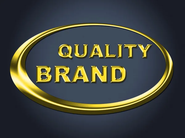 Quality Brand Sign Represents Company Identity And Advertisement — Stock Photo, Image