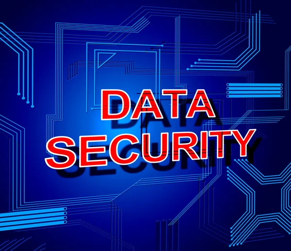 Data Security Sign Shows Secure Information And Knowledge — Stock Photo, Image