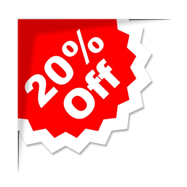 Twenty Percent Off Means Promotion Promotional And Closeout — Stock Photo, Image