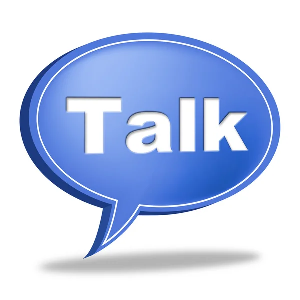 Talk Message mostra Corresponda Comunicar e Debate — Fotografia de Stock