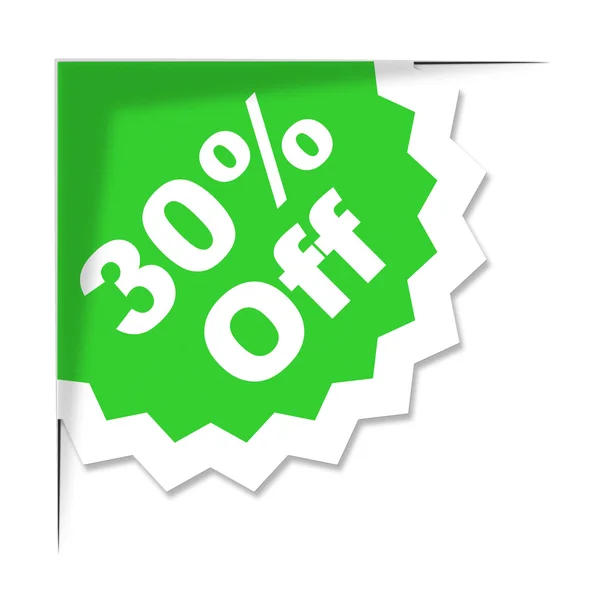 Thirty Percent Off Shows Promotional Reduction And Discounts — Stock Photo, Image