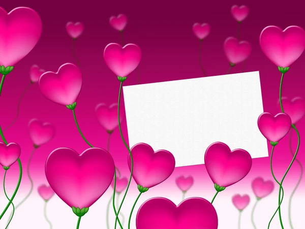 Mensaje del corazón significa Día de San Valentín y Comunicación — Foto de Stock