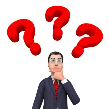 Businessman Thinking Indicates Frequently Asked Questions And About clipart