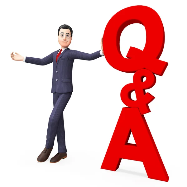 Q And A Means Frequently Asked Questions And Answer — Stock Photo, Image