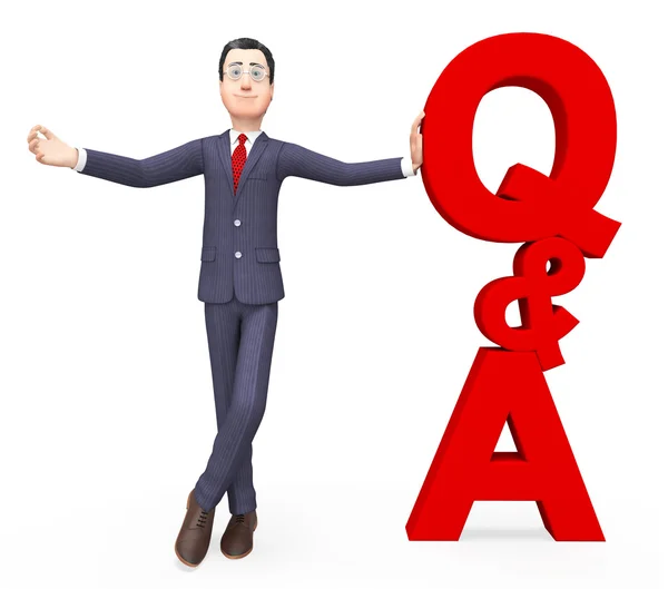 Q And A Means Frequently Asked Questions And Answer — Stock Photo, Image