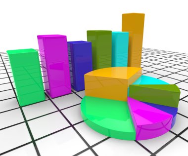 İş grafiği ve belge pasta grafik raporu gösterir