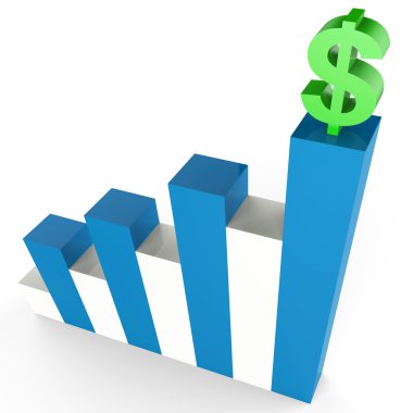 Dolar kazanç iş grafik gösterir ve bankacılık