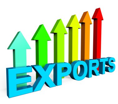 Exports Increasing Shows International Selling And Exportation clipart