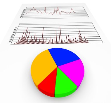 Grafik rapor gösterir yatırım tahmin ve iş