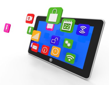 Sosyal medya Tablet bilgisayar Apps ve taşınabilir gösterir