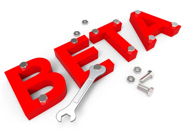 Beta Software Indicates Program Programming And Download — Stock Photo, Image