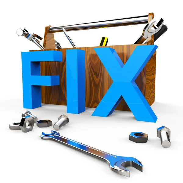 Fix Word Indicates Mend Repairs And Device — Stock Photo, Image