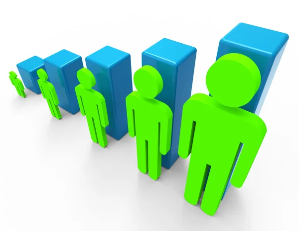 Population Increase Indicates Group Up And Success — Stock Photo, Image