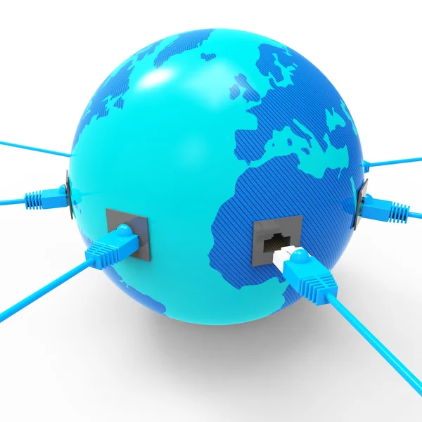 Wereldwijde Internet vertegenwoordigt-website en verbinding — Stockfoto