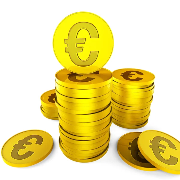 Euro Savings Represents European Euros And Money — Stock Photo, Image